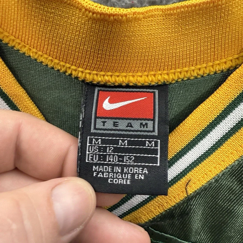 Vintage Green Bay Packers‎ Jersey Youth Medium Green Brett Favre #4 Nike 90s Y2K